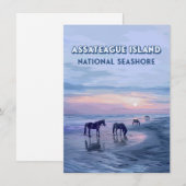 Assateague Island National Seashore Horses Kaart (Voorkant / Achterkant)