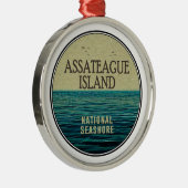 Assateague Island National Seashore Ocean Birds Metalen Ornament (Rechts)