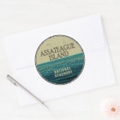 Assateague Island National Seashore Ocean Birds Ronde Sticker (Envelop)