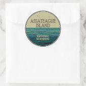 Assateague Island National Seashore Ocean Birds Ronde Sticker (Tas)