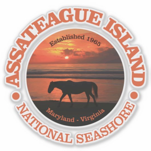 Assateague Island National Seashore Sticker (Voorkant)