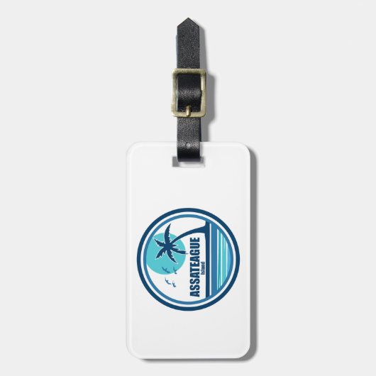 Assateague Island Palmboom Vogels Bagagelabel (Voorkant verticaal)