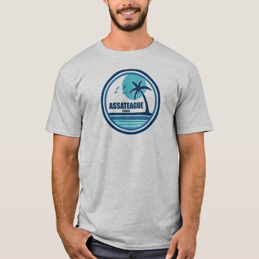 Assateague Island Palmboom Vogels T-shirt (Voorkant)