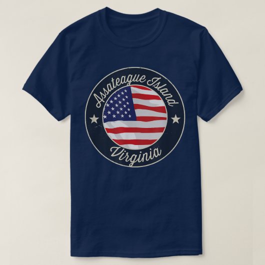 Assateague Island - Patriotic Virginia Souvenir T- T-shirt (Design voorkant)