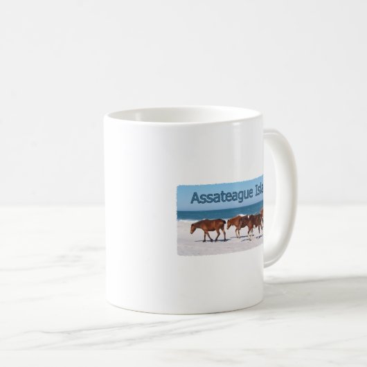 Assateague Island (pony's op strand logo) Koffiemok (Voorkant rechts)