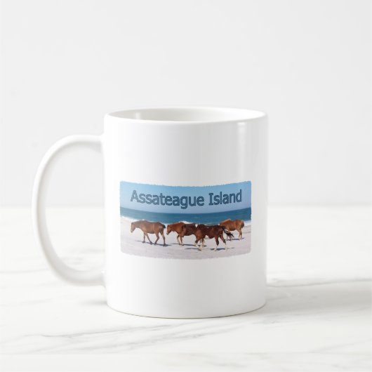 Assateague Island (pony's op strand logo) Koffiemok (Links)