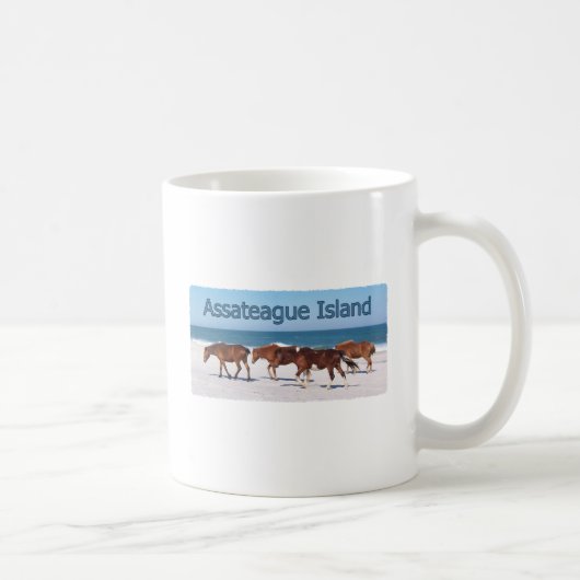 Assateague Island (pony's op strand logo) Koffiemok (Rechts)