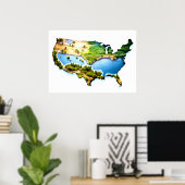 Assateague Island USA Poster (Thuiskantoor)