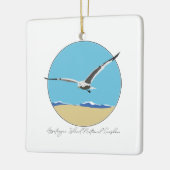 Assateague Island Zee Gull over het strand Keramisch Ornament (Links)