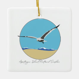 Assateague Island Zee Gull over het strand Keramisch Ornament