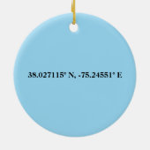 Assateague Keramisch Ornament (Achterkant)