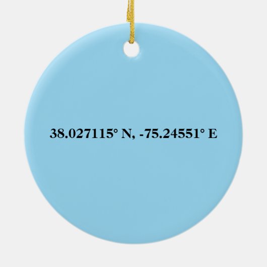 Assateague Keramisch Ornament (Achterkant)