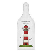 Assateague Licht Rood en wit gestreepte vuurtoren Snijplank (Voorkant)