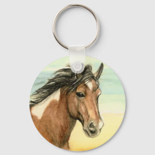 "Assateague Pony" Sleutelhanger Horse Art