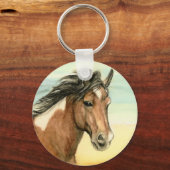 "Assateague Pony" Sleutelhanger Horse Art (Voorkant)