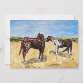 Assateague-pony's Feestdagenkaart (Voorkant)