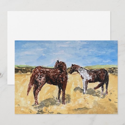 Assateague-pony's Feestdagenkaart (Voorkant / Achterkant)