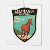 Assateague State Park Maryland Badge Keramisch Ornament (Links)