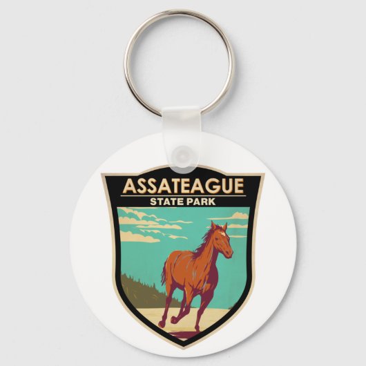 Assateague State Park Maryland Badge Sleutelhanger (Voorkant)