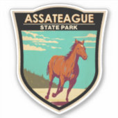 Assateague State Park Maryland Badge Sticker (Voorkant)