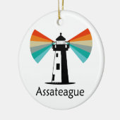 Assateague Virginia Lighthouse Rainbow Keramisch Ornament (Links)