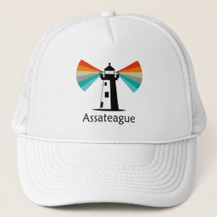 Assateague Virginia Vuurtoren Regenboog Trucker Pet