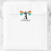 Assateague Virginia Vuurtoren Regenboog Vierkante Sticker (Tas)