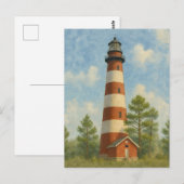 Assateague Vuurtoren Aquarel Briefkaart (Voorkant / Achterkant)