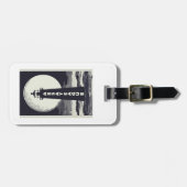 Assateague Vuurtoren Virginia Moon Bagagelabel (Voorkant horizontaal)