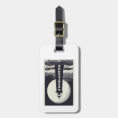 Assateague Vuurtoren Virginia Moon Bagagelabel (Voorkant verticaal)