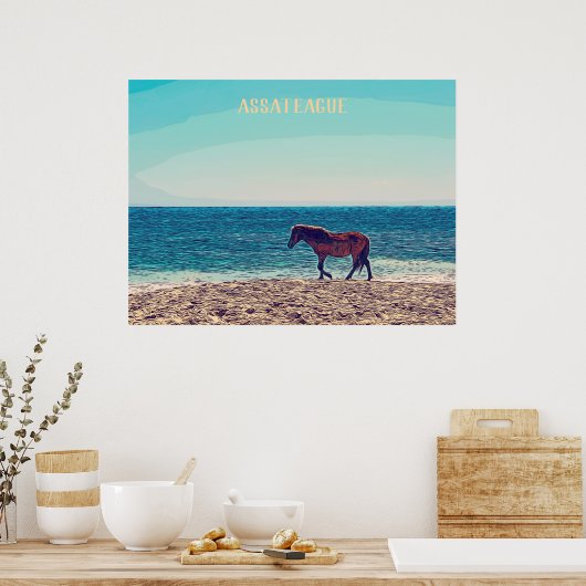Assateague Wild Horse Beach Poster (Keuken)