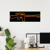 Assault Guitar Blacklight Poster (Thuiskantoor)