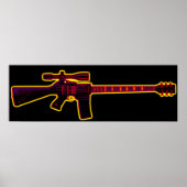 Assault Guitar Blacklight Poster (Voorkant)
