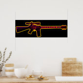Assault Guitar Blacklight Poster (Keuken)