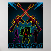 Assault Guitar Blacklight Poster (Voorkant)