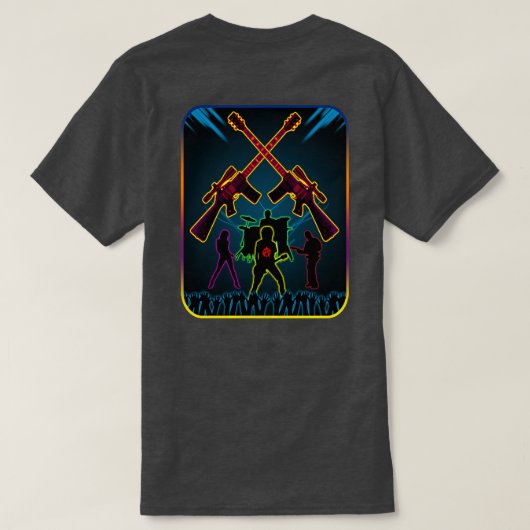 Assault Guitar Blacklight T-shirt (Design achterkant)