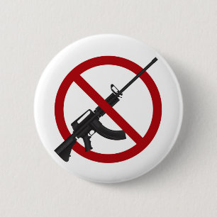 Assault Rifle AR15 Pistool Symbool Button