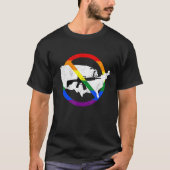 Assault Weapon Ban Sign Map of USA Rainbow Flag T-shirt (Voorkant)