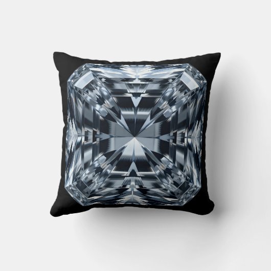 Asscher-Cut Diamond Macro - Spiegelzaal Kussen (Achterkant)