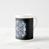 Asscher-Cut Diamond Macro - Spiegelzaal Porselein Kop (Voorkant rechts)