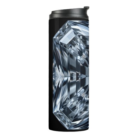 Asscher-Cut Diamond Macro - Spiegelzaal Thermosbeker (Gedraaid links)