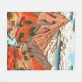 Assemblage 03: Oranje Bergen Fleece Deken (Voorkant (Horizontaal))