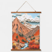 Assemblage 03: Oranje Bergen Hangend Wandkleed (Voorkant)