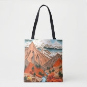 Assemblage 03: Oranje Bergen Tote Bag (Voorkant)