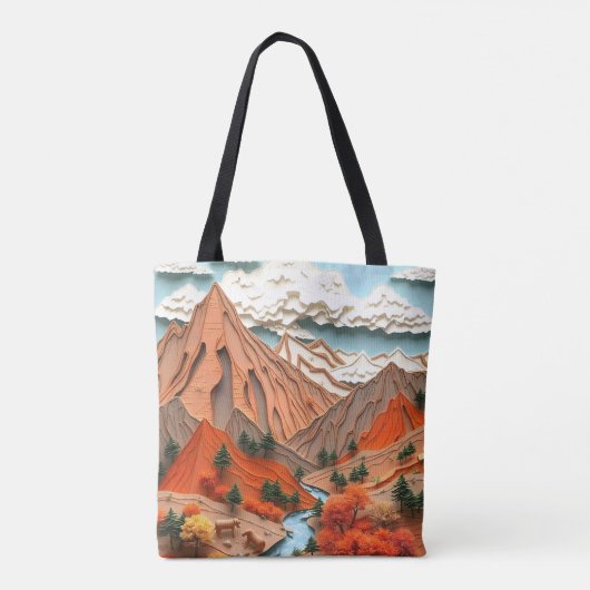 Assemblage 03: Oranje Bergen Tote Bag (Achterkant)