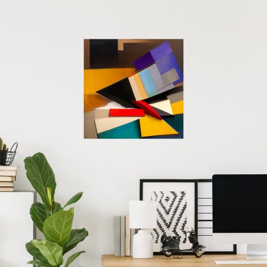 Assemblage #12 - Canvas Art Print (Thuiskantoor)