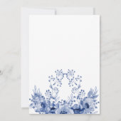 Assemblage in Blue Indigo Wedding Kaart (Achterkant)