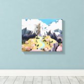 Assemblage Pastel Valley Canvas Afdruk (Insitu (Houten vloer))