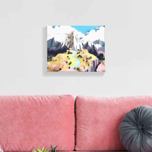 Assemblage Pastel Valley Canvas Afdruk (Insitu (Woonkamer))