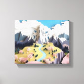 Assemblage Pastel Valley Canvas Afdruk (Voorkant)
